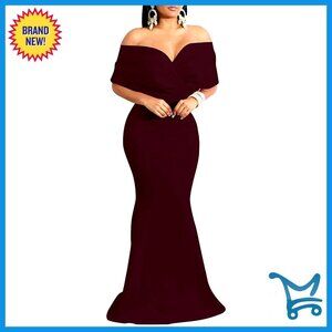 Off Shoulder Mermaid Evening Dress Elegant Formal Floor Length Zipper